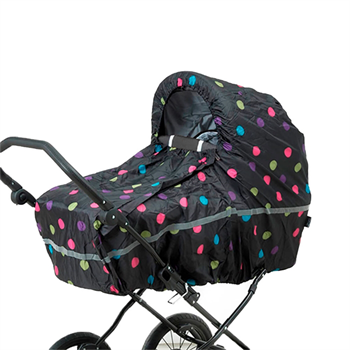 BabyTrold Regnig barnvagn Black Dot